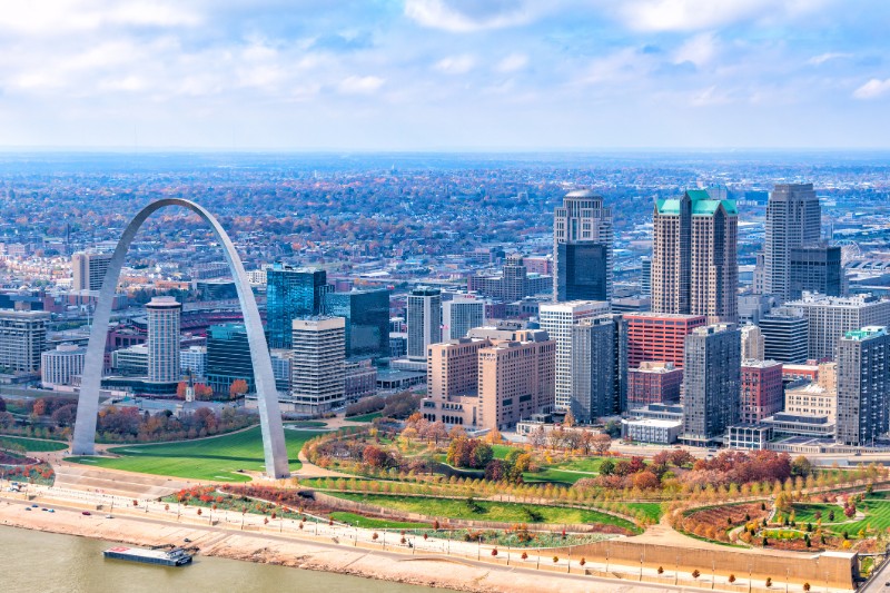 St. Louis Skyline Aerial